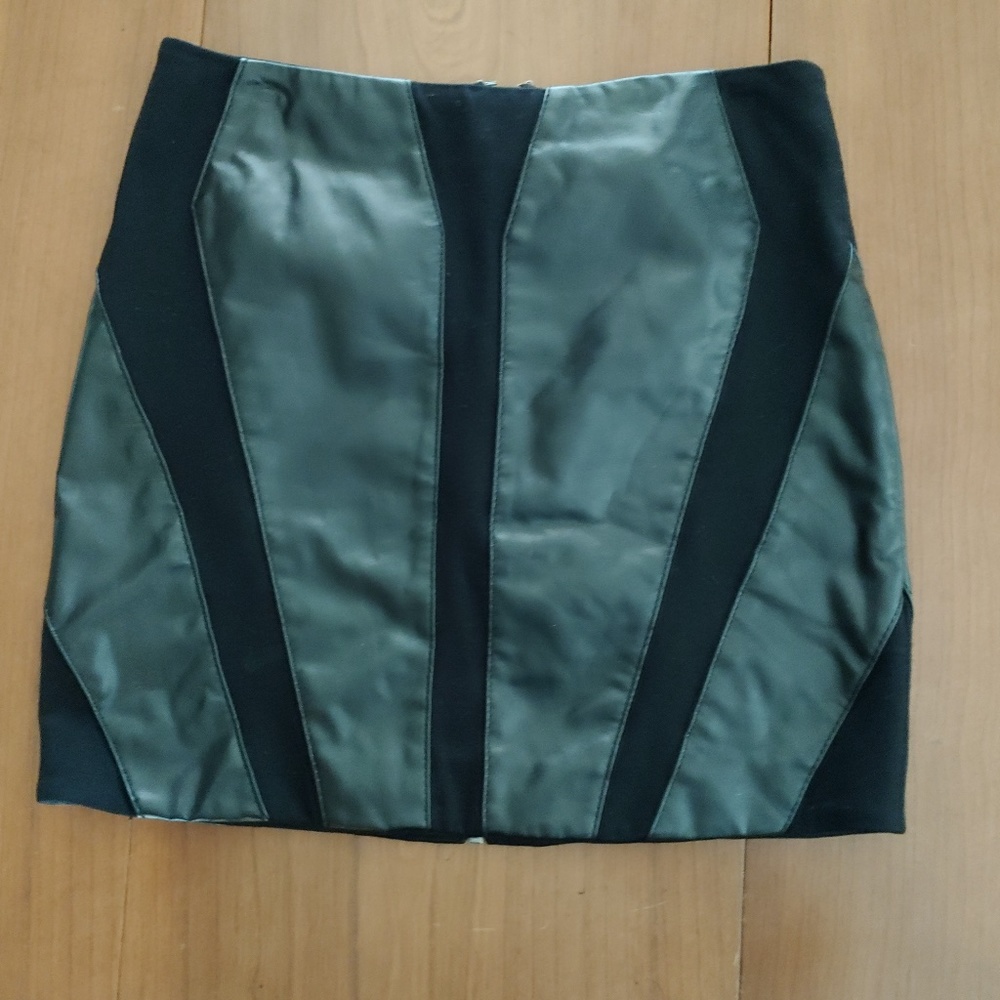 bebe Faux Leather Skirt